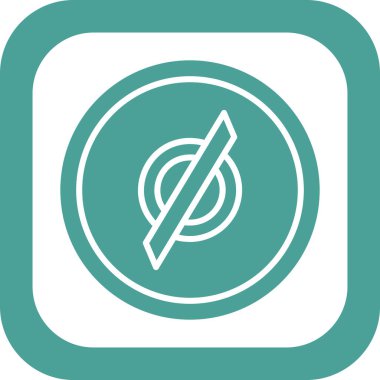 boş işaret simgesi, vektör illüstrasyonu basit tasarım