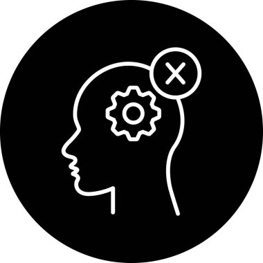 Şizofreni web simgesi vektör çizimi