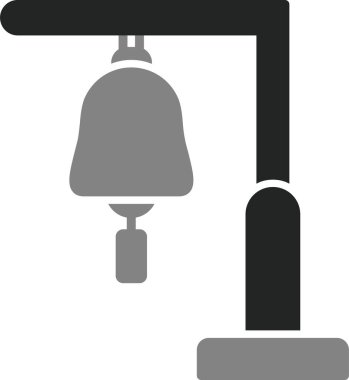 Bell web simgesi, düz biçim, vektör illüstrasyonu