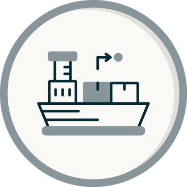 Dağıtım simgesi tasarımının vektör illüstrasyonu