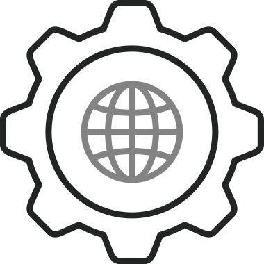 global internet ağı. Web simgesi basit illüstrasyon