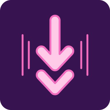 Basit ok simgesi vektör illüstrasyonu