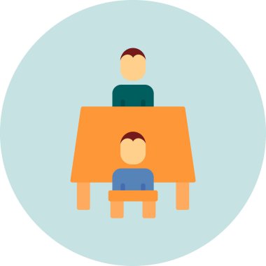 Röportaj web simgesi vektör çizimi