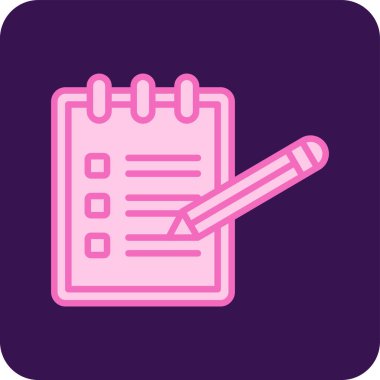 Not defteri. Web simgesi basit illüstrasyon 