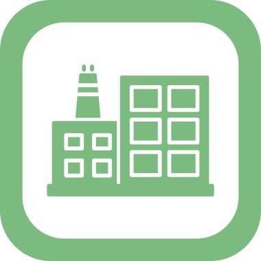 Fabrika simgesi vektör illüstrasyonu 