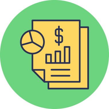 belge mali Rapor vektör simgesi  