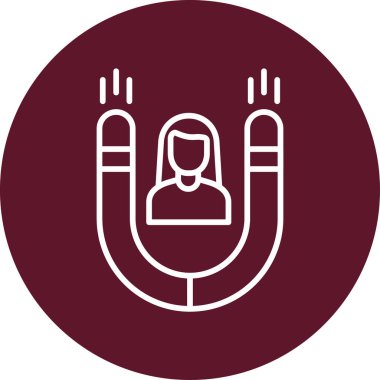 Çekicilik. Web simgesi basit illüstrasyon