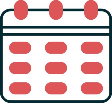 Takvim simgesi, vektör illüstrasyonu basit tasarım