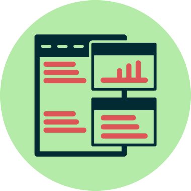 Günlük kaydı veri simgesinin basit vektör çizimi