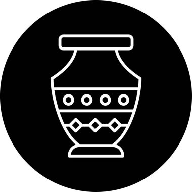 Vazo. Web simgesi basit illüstrasyon