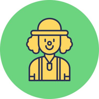 Soytarı. Web simgesi basit illüstrasyon