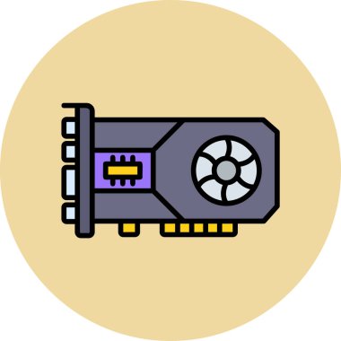 Grafik Kart. Web simgesi basit illüstrasyon 