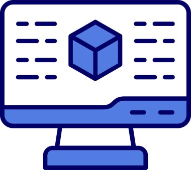 Dijital simge. Web tasarımı için özet çizim vektörü