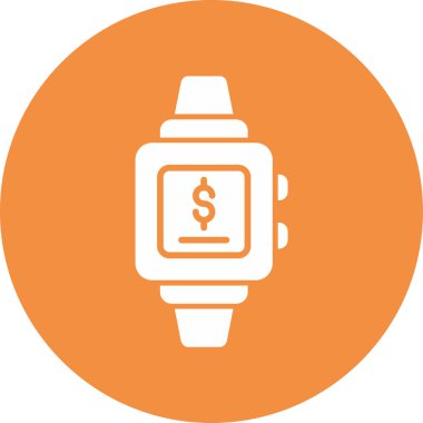 Smartwatch icon, vector illustration simple design