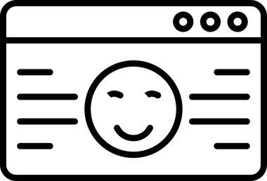 Duygusal yüz simgesinin vektör illüstrasyonu