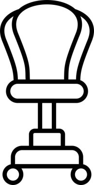 Koltuk ikonu vektörü. ince çizgi işareti