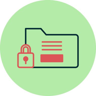 Basit Gizli simge vektör illüstrasyonu