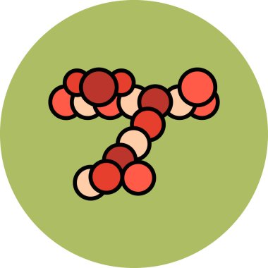 Bakteri simgesi, vektör illüstrasyonu basit tasarım