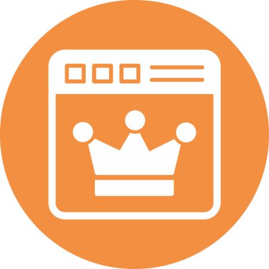 Taç ikonlu birinci sınıf sembol. vektör illüstrasyonu  