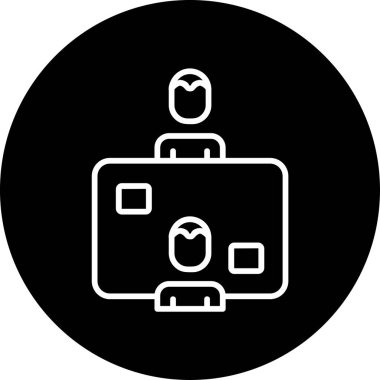 Tartışmalı simge vektör çizimi tasarımı