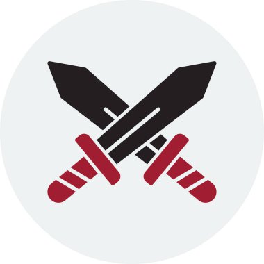 Kılıçlar. Web simgesi basit illüstrasyon