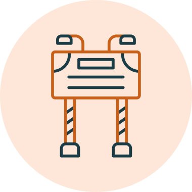 reklam panosu simgesi, vektör illüstrasyonu basit tasarım