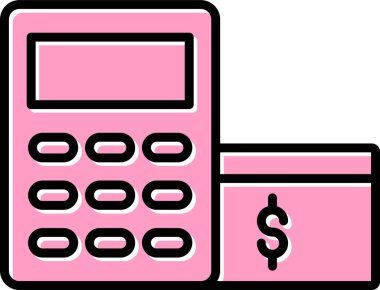 Basit hesap makinesi vektör illüstrasyonu