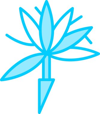 Cennet Kuşu çiçek ikonu vektör illüstrasyonu