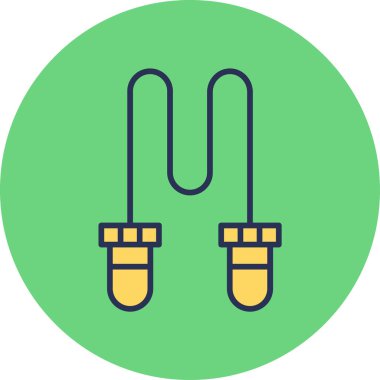 İp sporu ikonunu atlıyorum. Vektör illüstrasyonu