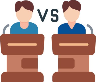 Tartışma Ağı simgesi, basit vektör illüstrasyonu