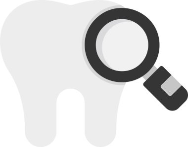 Diş Denetim Vektör simgesinin çizimi