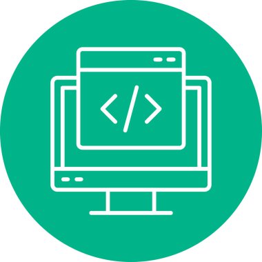 Bilgisayar. Web simgesi basit illüstrasyon