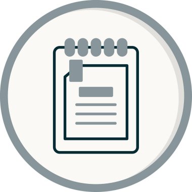 Not al. Web simgesi basit illüstrasyon