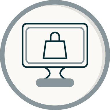 torba alışverişi çevrimiçi simge vektörü