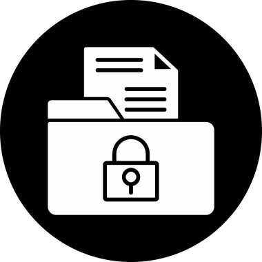 Basit Gizli simge vektör illüstrasyonu