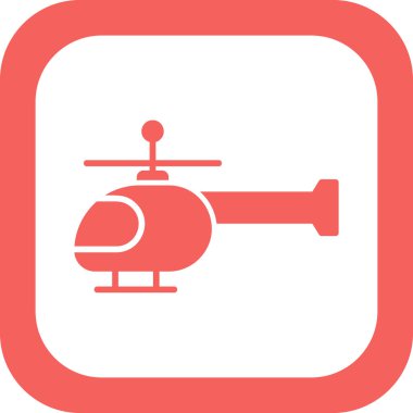 Helikopter. Web simgesi basit illüstrasyon