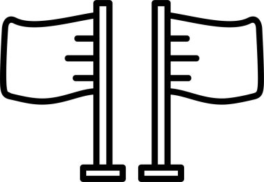 Bayraklar harita simgesi, vektör illüstrasyonu 