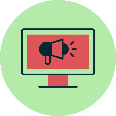 Eylem simgesine çağrı, vektör illüstrasyonu