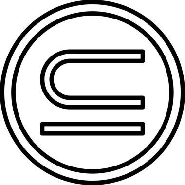 Alt küme ağ simgesi, vektör illüstrasyonu