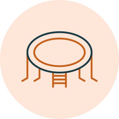 trambolin ikon vektör çizimi  