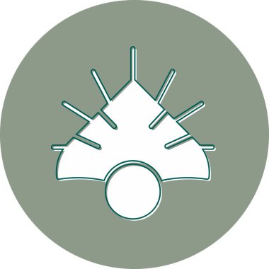 Fan Palm modern ikon vektör çizimi             