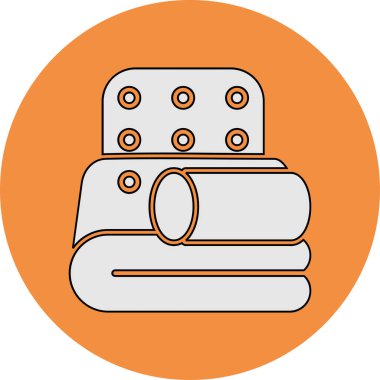 Yorgan Web simgesi vektör illüstrasyonu