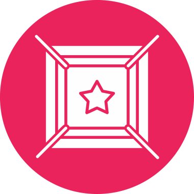 Boks halka simgesi, vektör illüstrasyonu basit tasarım