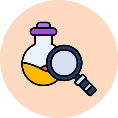 Kimyasal matara simgesi, vektör çizimi basit tasarım