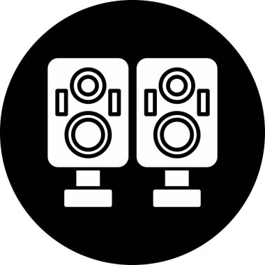 Müzik Sözcüsü Web simgesi basit illüstrasyon