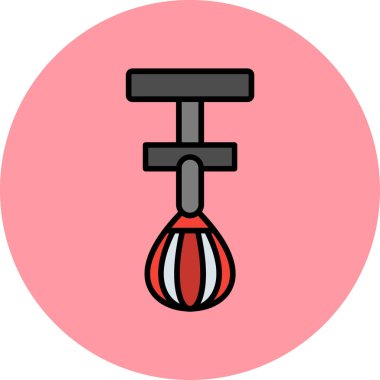 Punching Ball web simgesi, basit vektör illüstrasyonu