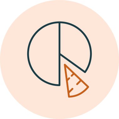 Pasta grafiği vektör illüstrasyonu