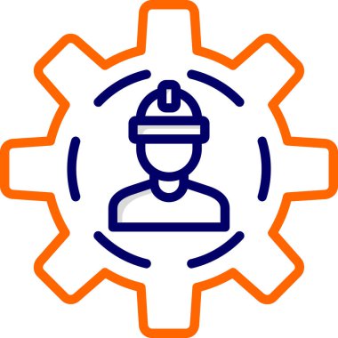 İşçi. Web simgesi basit illüstrasyon 