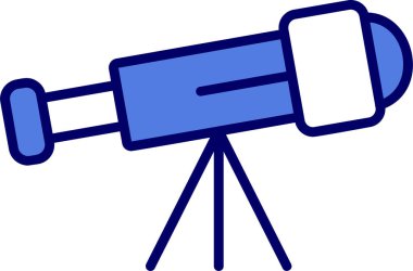 teleskop simgesi vektör illüstrasyonu