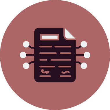 Smart Contracts ağ simgesi, vektör illüstrasyonu